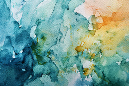 Watercolor painting on white paper, watercolor paper texture background, real pattern, Ai generatedの素材