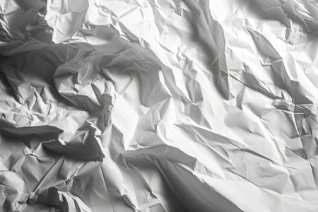 Blank white crumpled and creased paper poster texture background Ai generatedの素材