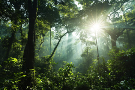 Sustainability net zero carbon negative forest nature Biodiversity Diversity AI generatedの素材