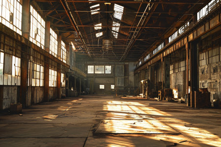 Metal warehouse AI generatedの素材