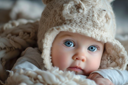 portrait of beautiful baby AI generatedの素材