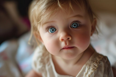 portrait of beautiful baby AI generatedの素材