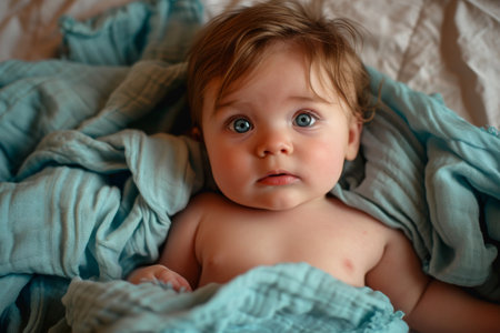 portrait of beautiful baby AI generatedの素材