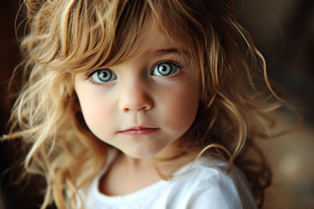 portrait of beautiful little girl AI generatedの素材
