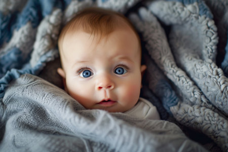 portrait of beautiful baby AI generatedの素材