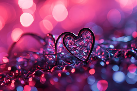 A pink background with a purple background and a blurry image of the word love AI generatedの素材