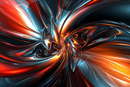 Dynamic abstract wallpaper background, abstract futuristic background with pink blue glowing neon moving high speed AI generatedの素材