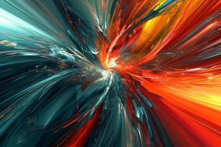 Dynamic abstract wallpaper background, abstract futuristic background with pink blue glowing neon moving high speed AI generatedの素材