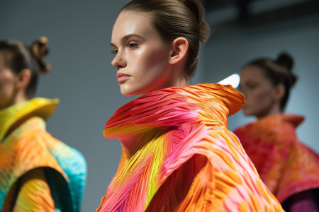 Innovative fashion trends using smart textile AI generatedの素材