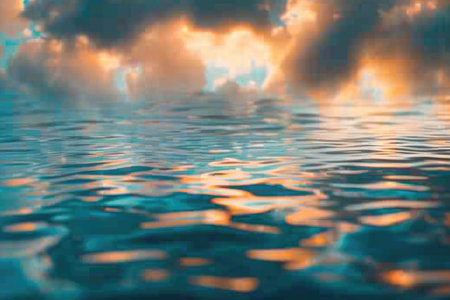 Dreamy firefly backdrop in a tranquil setting AI generatedの素材