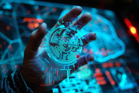 Biometric security systems, AI generatedの素材