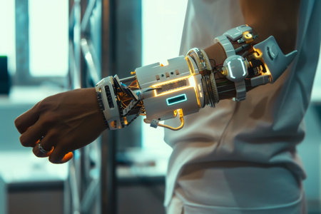 Wearable technology sensors --ar 3:2 Job ID: f687cf15-31c1-4c0b-a360-a16c6cd29a6fの素材