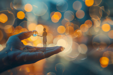 Patient customer service agent handling a difficult client with bokeh effect --ar 3:2 Job ID: f473042c-b966-4f5b-95dd-2467b6f6159aの素材