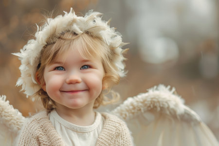 A cute little angel with tiny wings and a bright smile --ar 3:2 Job ID: a8ba2feb-e6eb-4873-8cd3-e7c7f6924cadの素材