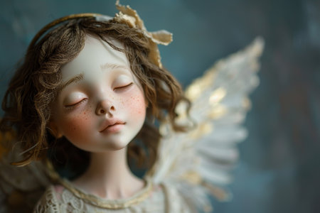 A tiny angel with rosy cheeks and a halo --ar 3:2 Job ID: ab5c43bc-f552-4461-b561-8929fce6a655の素材