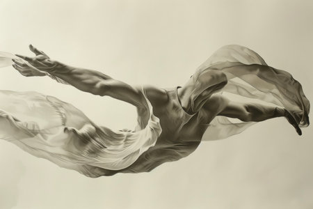 Curved arms with flowing, organic movements --ar 3:2 Job ID: 102ed855-734c-4e0f-a7a0-a5e0ea1871f3の素材