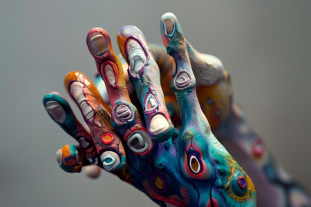 Elongated fingers with unique, abstract shapes --ar 3:2 Job ID: 7f1d1367-5d52-4408-a5c7-81f2feb65fbeの素材