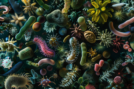 The fascinating diversity of bacteria in various environments --ar 3:2 Job ID: 89758900-e9bb-4ee2-8210-89b0f53d06feの素材