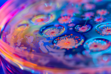 The mesmerizing movements of bacteria on a petri dish --ar 3:2 Job ID: 1c2c66d6-9d25-4d21-a769-6bcc1810a8bdの素材