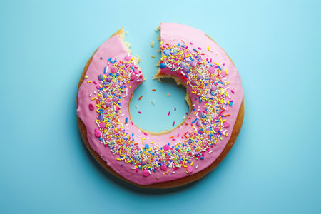 A donut chart showing proportions of a whole with a hole in the center. --ar 3:2 Job ID: 60fbb5a6-056e-4d19-aa54-e7c9b58dea2eの素材