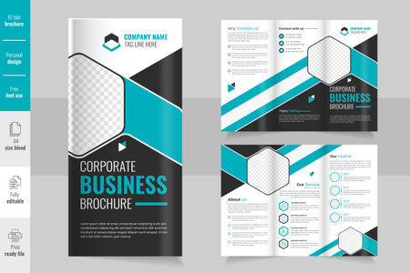 Professional business trifold brochure designのイラスト素材