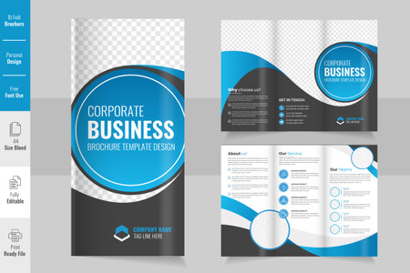 Corporate Trifold Brochure Template Designのイラスト素材