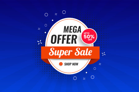 super sale discount promotio, price label design product mega discount colourful sales web sale banner promotion template designのイラスト素材