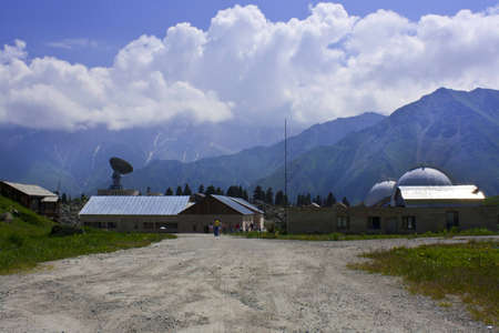  observatory in mountains Tian Shanの写真素材
