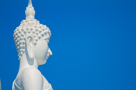 white Buddha background skyの写真素材