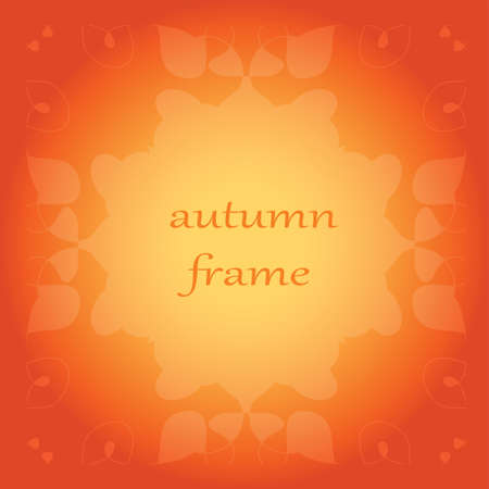 Frame in autumn colors with abstract leavesのイラスト素材