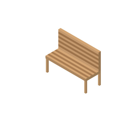 Bench. Isometric bench on a white background.のイラスト素材