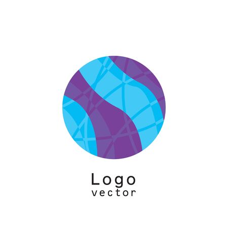 Round blue-purple logo.のイラスト素材