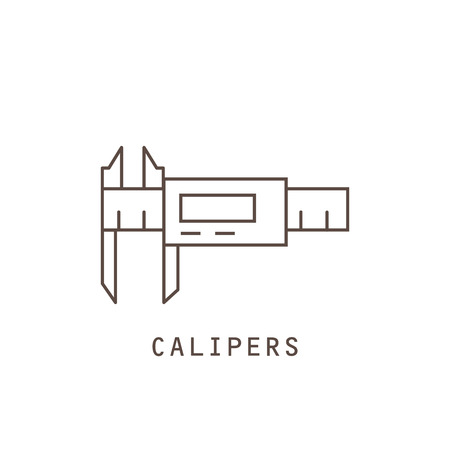 Icon electronic calipers. Vector illustration.のイラスト素材