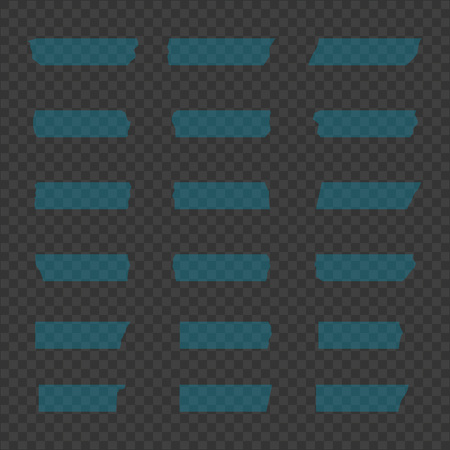 Blue transparent adhesive tape on a dark background. Vector illustration.のイラスト素材