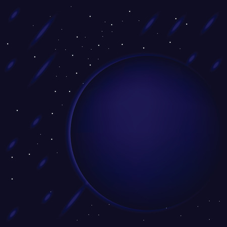 Space background with planet and stars. Space pattern. Vector illustration.のイラスト素材