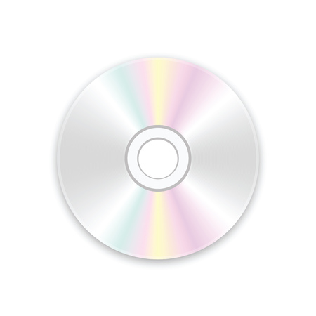 CD disk on a white background. A realistic compact disc. Vector illustration.のイラスト素材