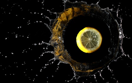 Lemon splashの写真素材