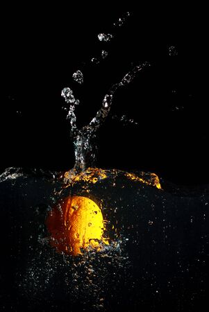 	orange in the waterの写真素材