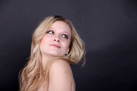 Beautiful Blond Young Pretty Modelの写真素材