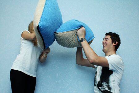 Pillow Fightの写真素材