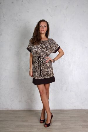 The Woman in the brown dressの写真素材