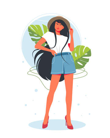 Set Pet owners template. Happy people playing with their domestic animals scenes set. Young people Spend Time at Home. Characters Walking Dogs, Relaxing with Cats. Vector illustrationのイラスト素材