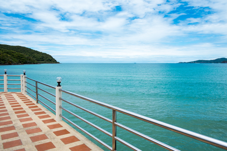 sea and terraceの写真素材