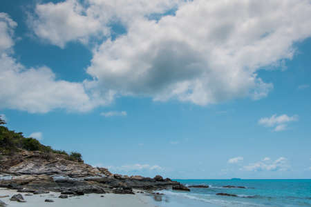 Rocks, sea and skyの写真素材