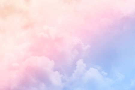 Sky and cloud background with a pastel colored
