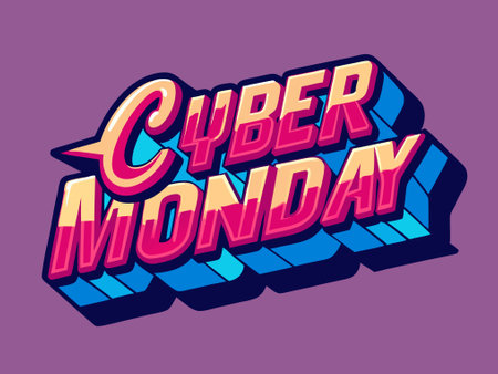 Cyber Monday comic text design, vector illustration eps 10.のイラスト素材