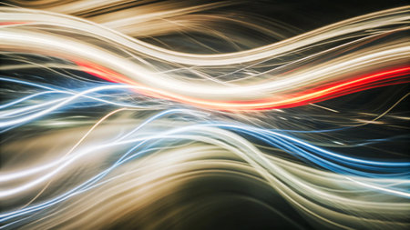 abstract background with some smooth lines in it and some motion blurの写真素材