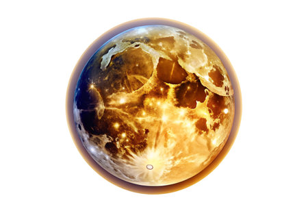 planet earth isolated on white background. Elements of this image furnished by NASAの写真素材