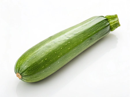 Zucchini isolated on white background. Close up. Studio shot.の写真素材