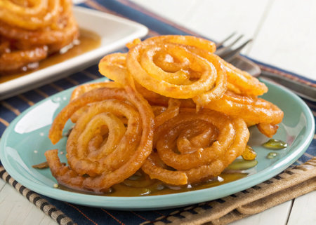 Crispy churros on a plate